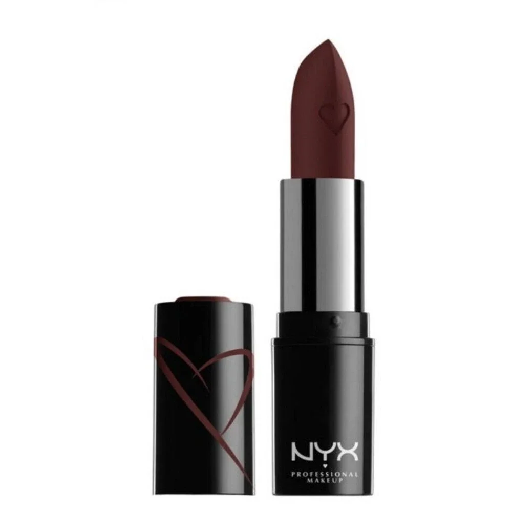 NYX Shout Loud Satin Lipstick 0.12 oz So Dramatic 20T204 NEW Deep Red Purple